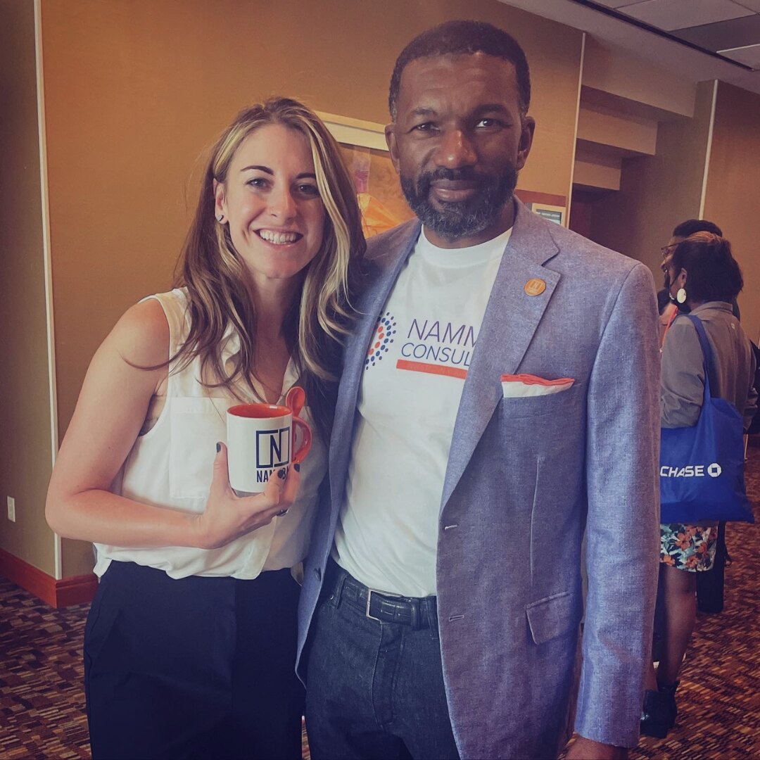 Kristin with NAMMBA at an industry event.